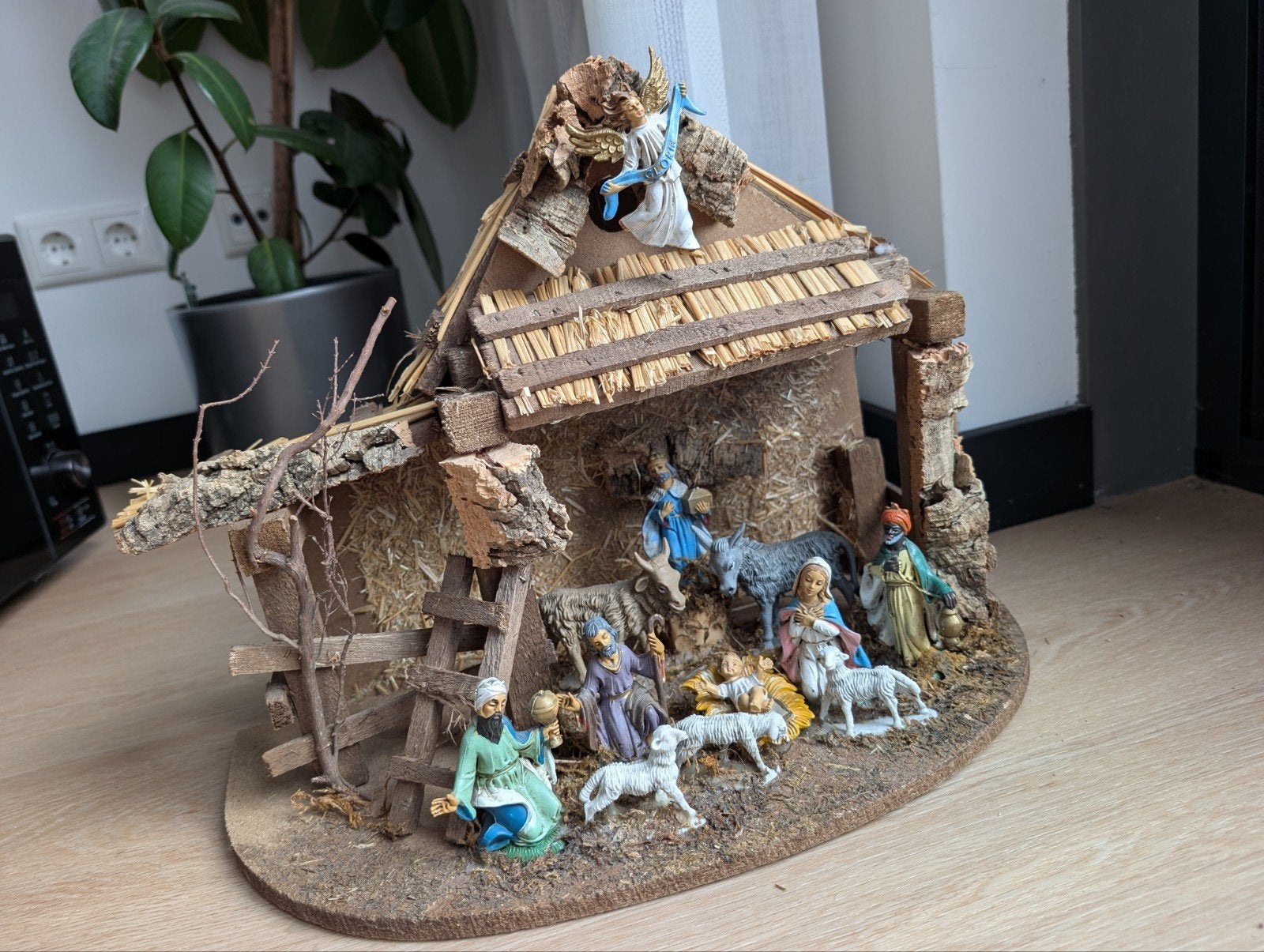 Mooie complete kerststal kerstkribbe kerst beelden,, Ophalen of Verzenden