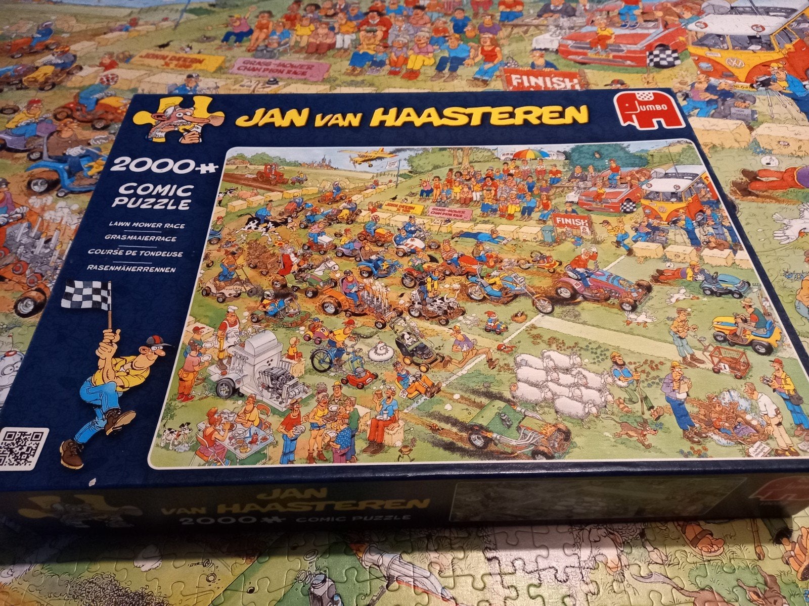 Jan van Haasteren - Grasmaaier Race 2000 stukjes, Ophalen, Meer dan 1500 stukjes, Zo goed als nieuw, Legpuzzel