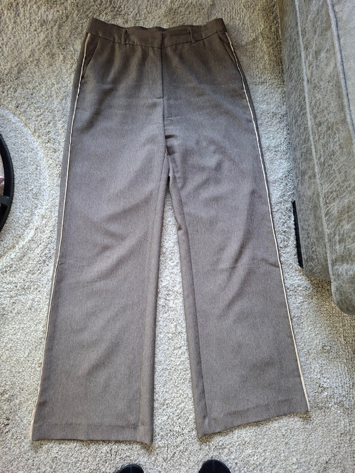 Co Couture Pantalon Grijs Gemêleerd Maat L met Bies, Maat 42/44 (L), Co Couture, Ophalen of Verzenden, Grijs
