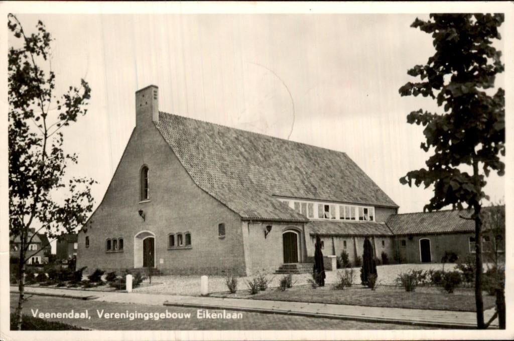 Veenendaal - Verenigingsgebouw - Eikenlaan, Ophalen of Verzenden, 1920 tot 1940, Gelopen, Utrecht