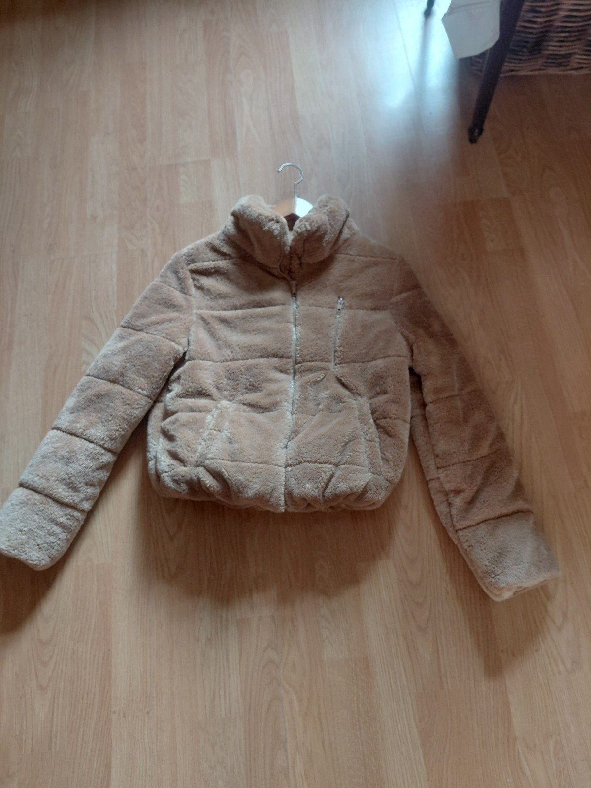 Teddy stof jas jasje maat xs, Ophalen of Verzenden, Zo goed als nieuw, Maat 34 (XS) of kleiner