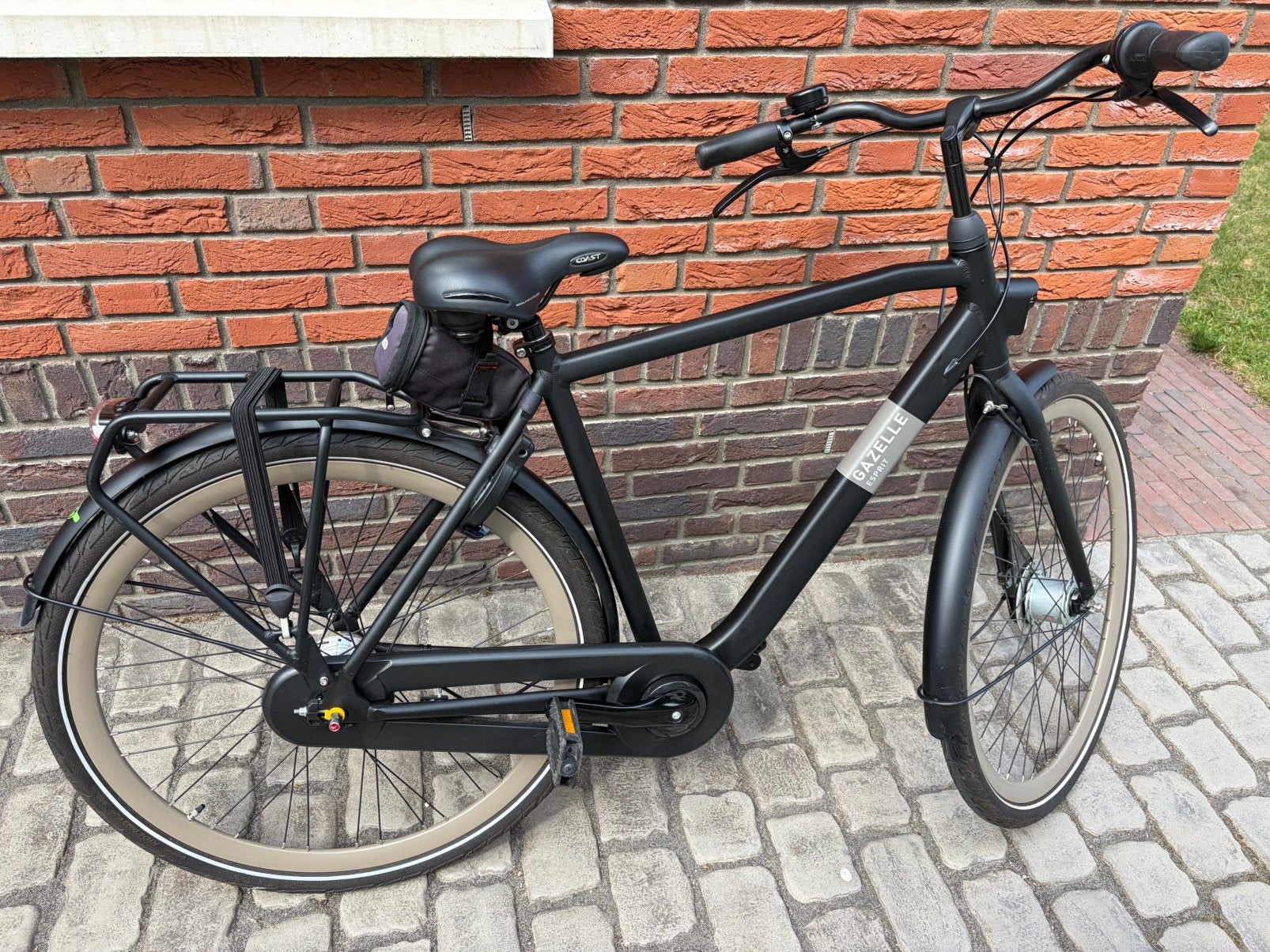 Gazelle Esprit T7 Herenfiets H54 Zwart Mat ABUS kettingslot, Ophalen, Versnellingen, Zo goed als nieuw, Schijfrem