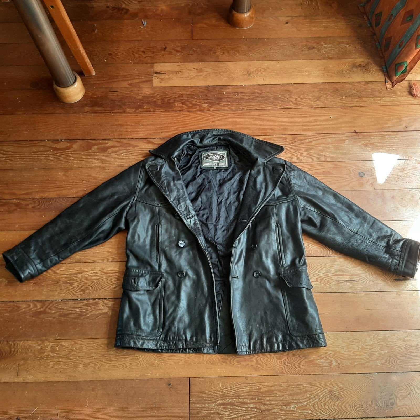 Leren herenjas xl  merk: Eddys Jackets, Ophalen, Gedragen, Maat 56/58 (XL), Bruin