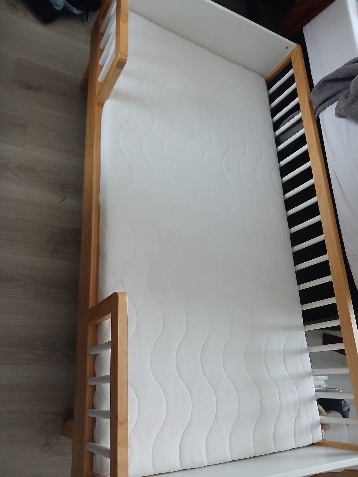 petite ameli peuterbed eik 70x140 met matras, Ophalen, Gebruikt, 70 tot 85 cm, 140 tot 160 cm