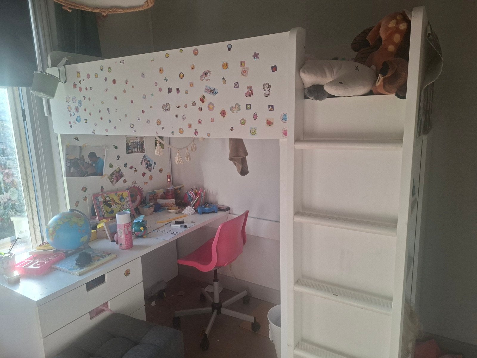 gratis ikea  smastad hoogslaper met bureau en opbergruimte, Huis en Inrichting, Slaapkamer | Stapelbedden en Hoogslapers, Gebruikt