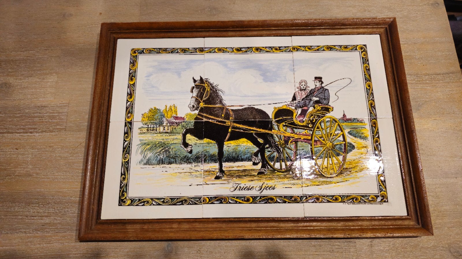 Tegeltableau Friese Sjees van Schoonhoven, Ophalen of Verzenden