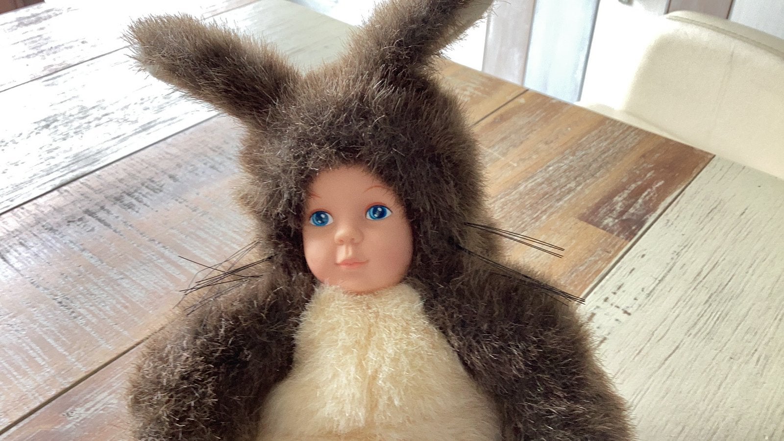 Orginele  Anne Geddes Eekhoorn pop.  Bruin met blauwe ogen., Ophalen of Verzenden, Zo goed als nieuw, Overige typen