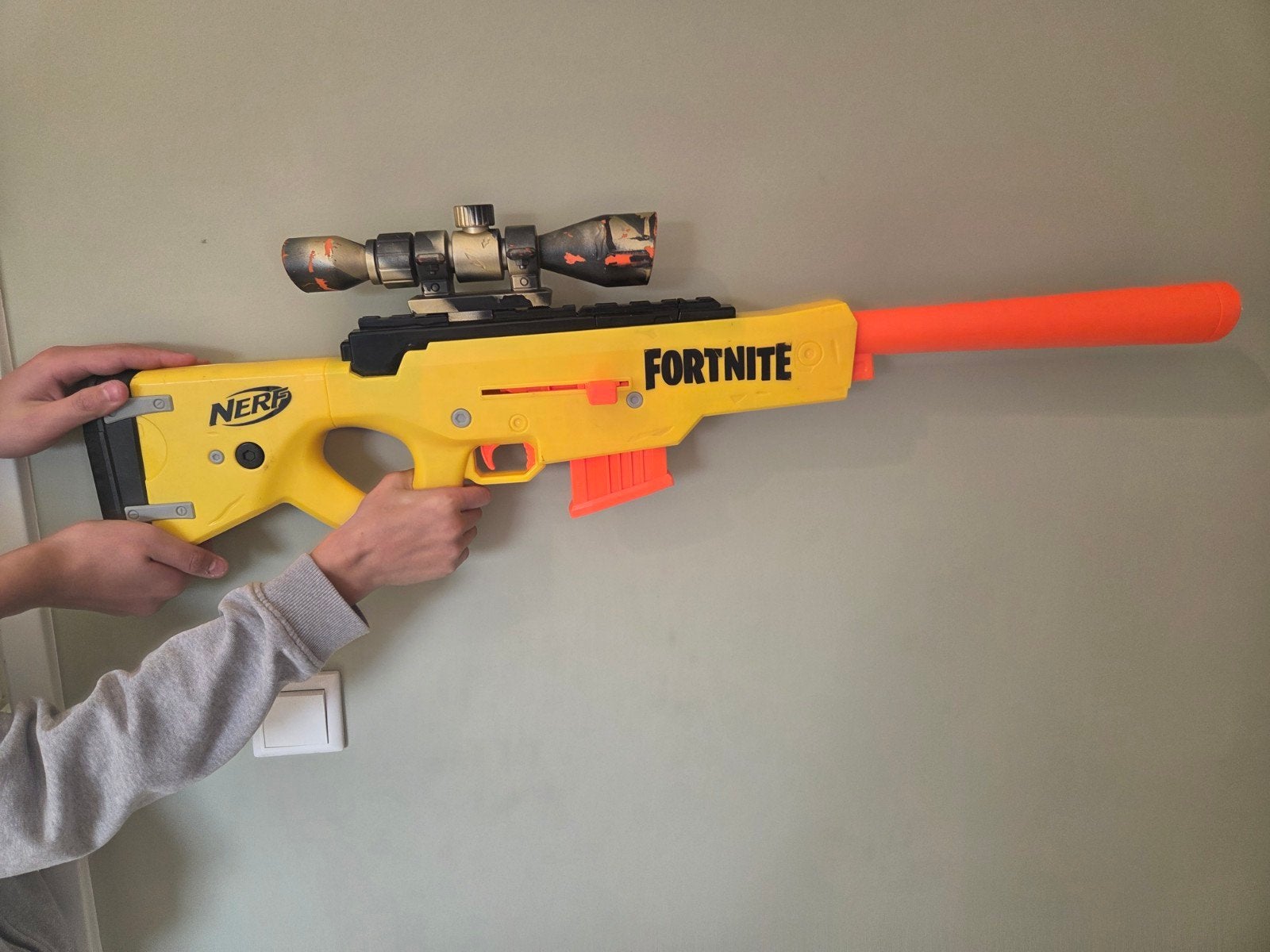 Nerfgun fortnite sniper, Ophalen of Verzenden, Gebruikt