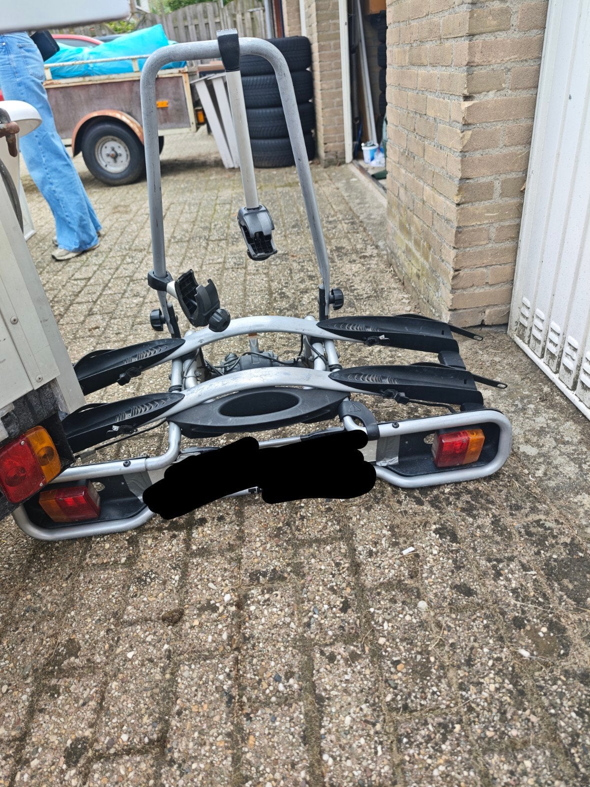 Thule fietsendrager kantelbaar 7-polig met 13-polige adapter, Ophalen of Verzenden, 2 fietsen, Zo goed als nieuw, Trekhaakdrager