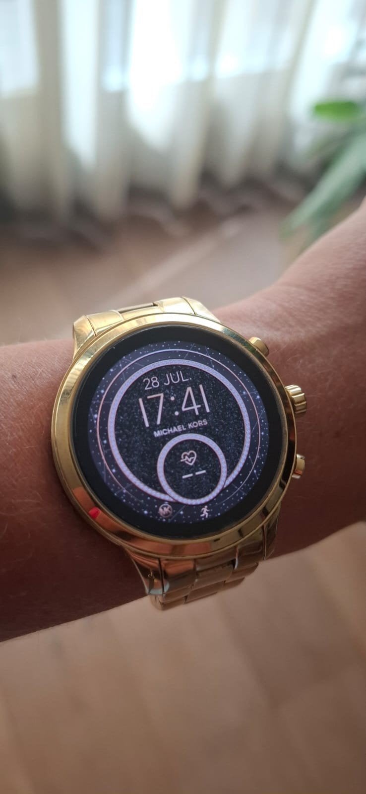 Michael Kors Runway MKT5046 Smartwatch Goud, Gebruikt, Stappen, Michael Kors, Ophalen of Verzenden