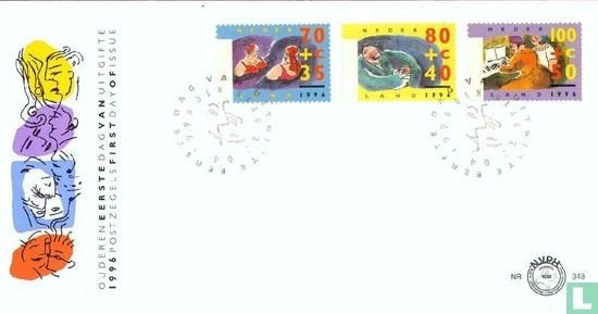 FDC E348 Zomerzegels 1996 NL onbeschreven, Ophalen of Verzenden, Nederland