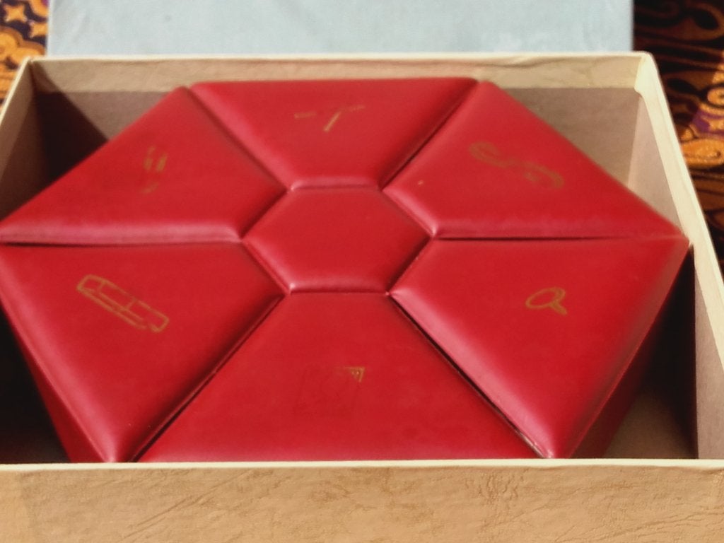 Mooie originele oude vintage Lazy Susan buro organiser., Ophalen of Verzenden