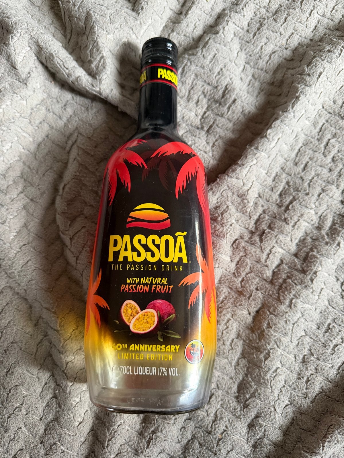 Lege Passoa 40th Anniversary Limited Edition fles, Verzamelen, Ophalen of Verzenden, Gebruikt, Verpakking