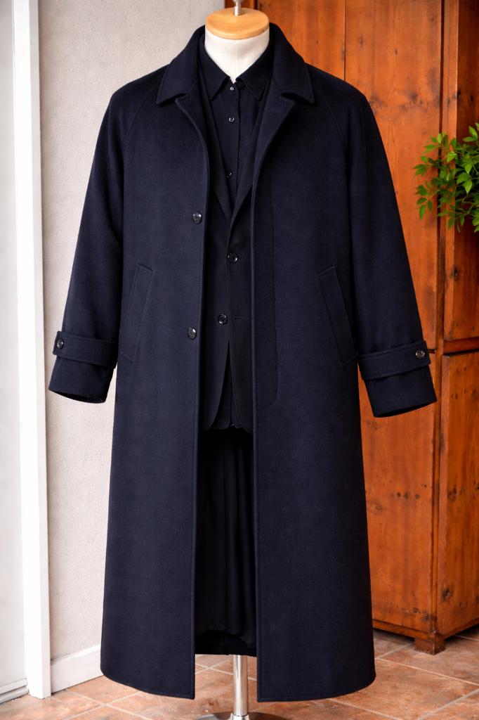 Van Gils wollen heren jas mantel – donkerblauw – maat 50, Zo goed als nieuw, Maat 48/50 (M), Blauw, Van Gils