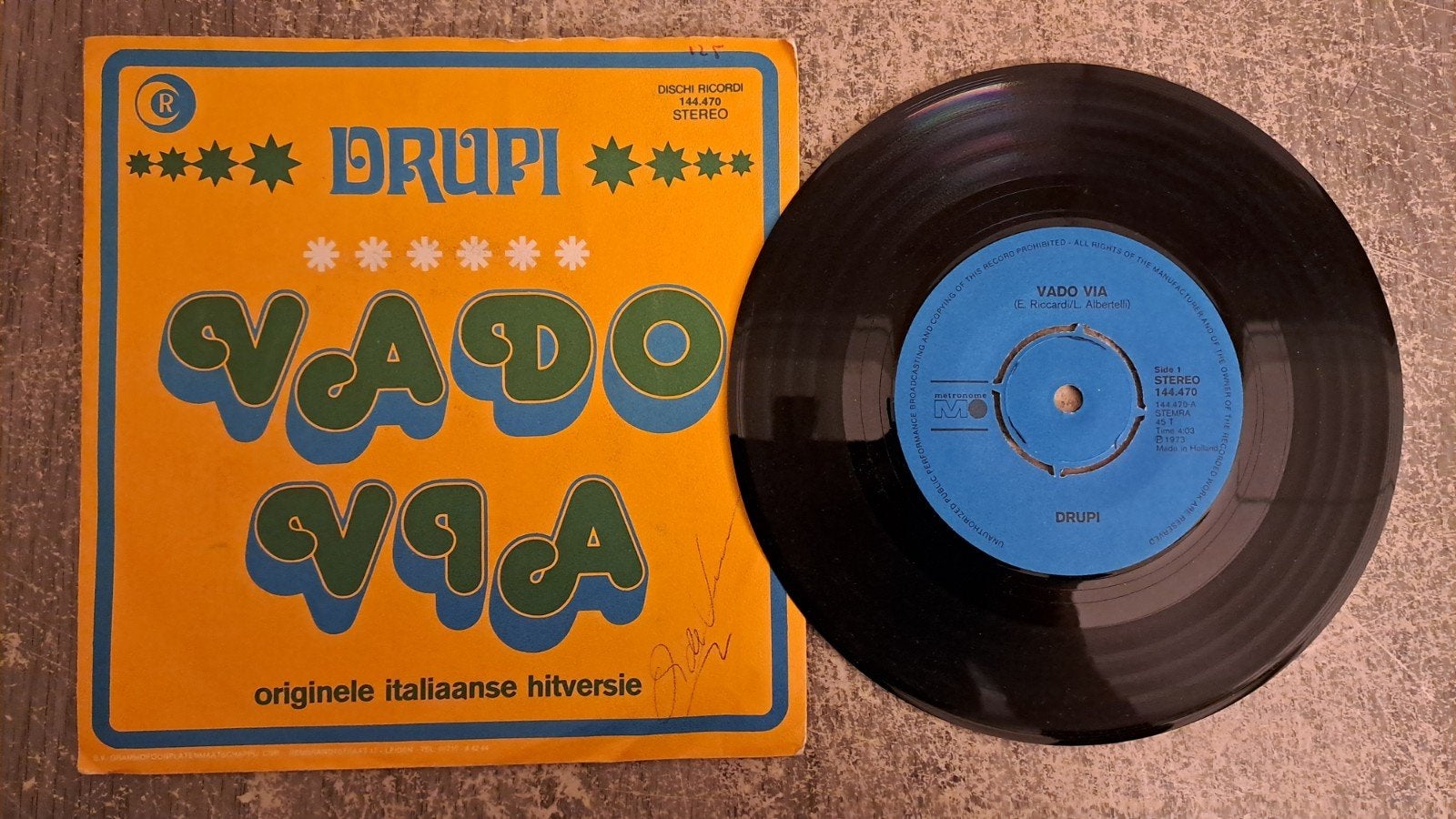 Drupi - vado via, Fotohoes, Ophalen of Verzenden, Gebruikt, Pop
