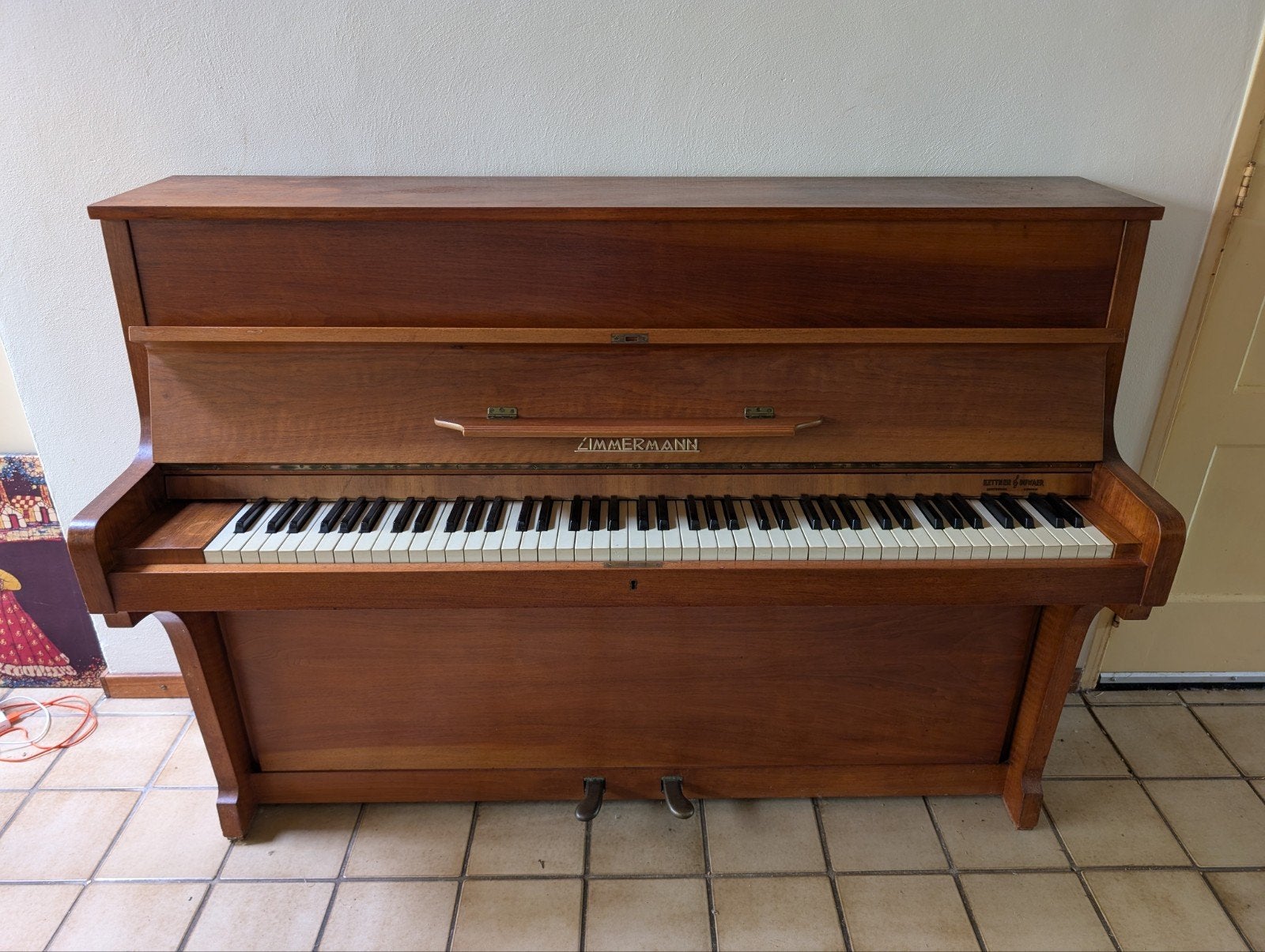 Zimmerman piano - moet gestemd worden, Ophalen, Gebruikt, Bruin, Piano
