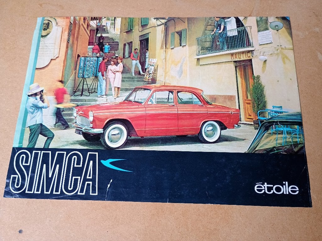 Folder van Simca oldtimer auto, Ophalen of Verzenden, Zo goed als nieuw, Overige merken