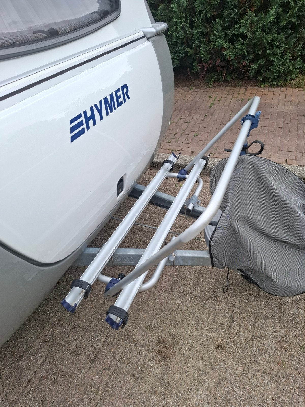 Thule dissel fietsendrager voor caravan/camper, Ophalen, 2 fietsen, Gebruikt
