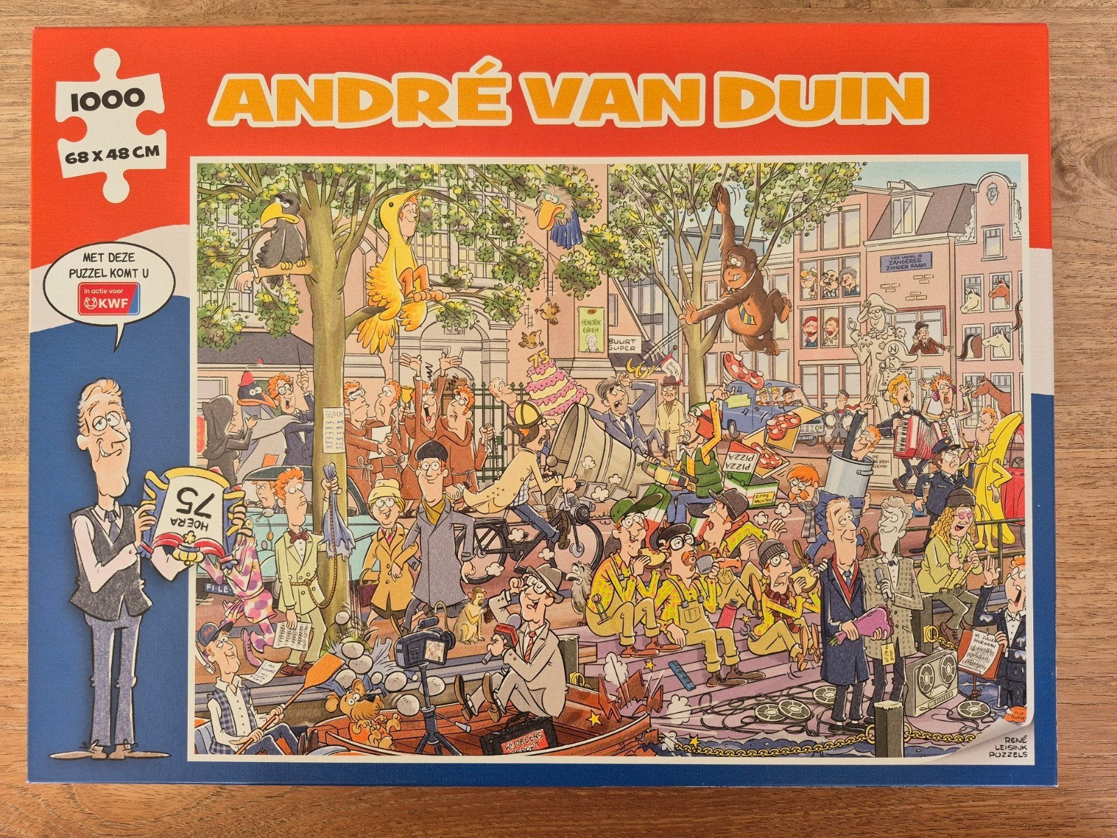 André van Duin Puzzel 1000 Stukjes - 75 Jaar Editie, Hobby en Vrije tijd, Ophalen, 500 t/m 1500 stukjes, Zo goed als nieuw, Legpuzzel