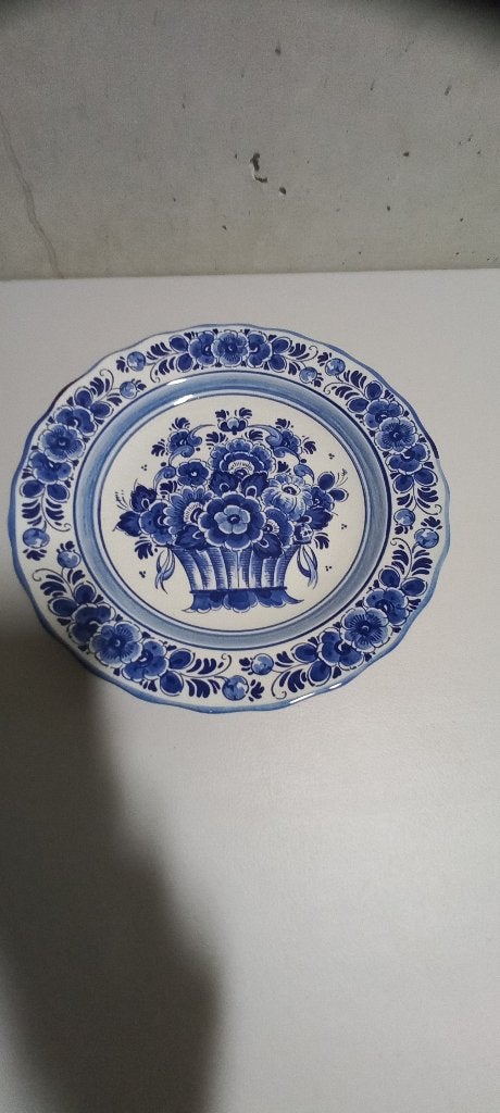 Delfts blauw bord Bloemen, Ophalen