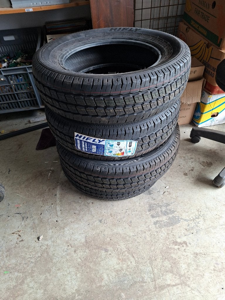 set nieuwe autobanden m/s 165 70 r14c super2000, Ophalen, 14 inch, Nieuw, All Season