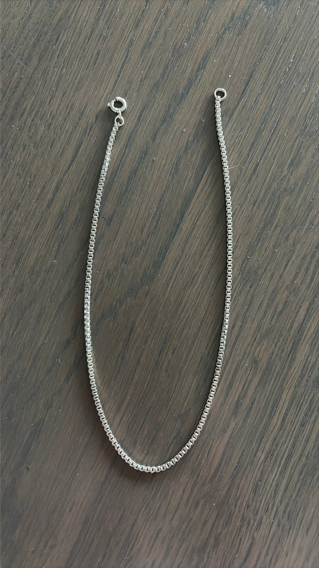 Venetiaans Kinderketting 35 cm lang zie beschrijving, Ophalen of Verzenden, Zo goed als nieuw, Zilver, Overige materialen