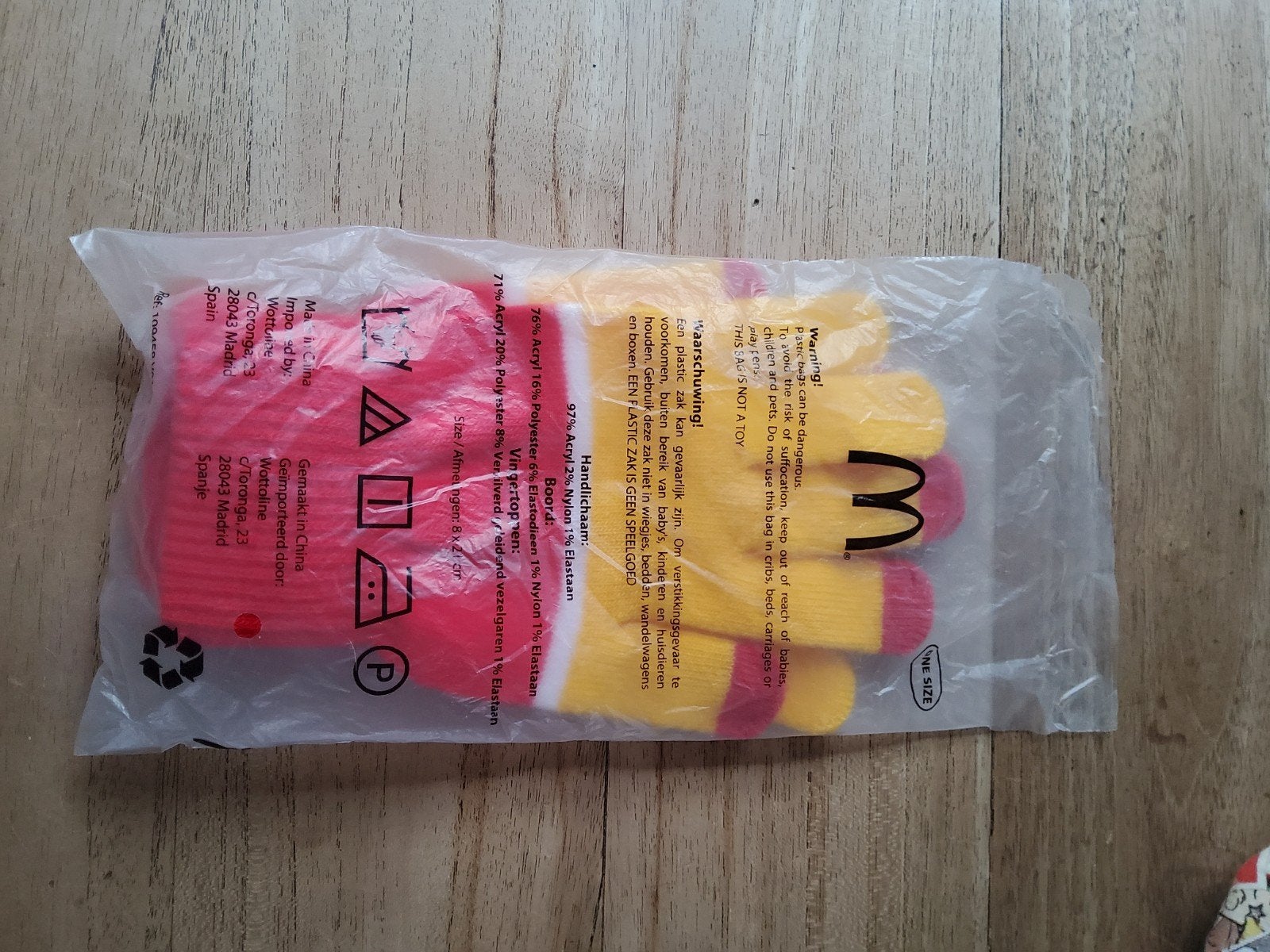 McDonald's Handschoenen - Nieuw in verpakking, Maat 38/40 (M), McDonald's, Nieuw, Ophalen of Verzenden