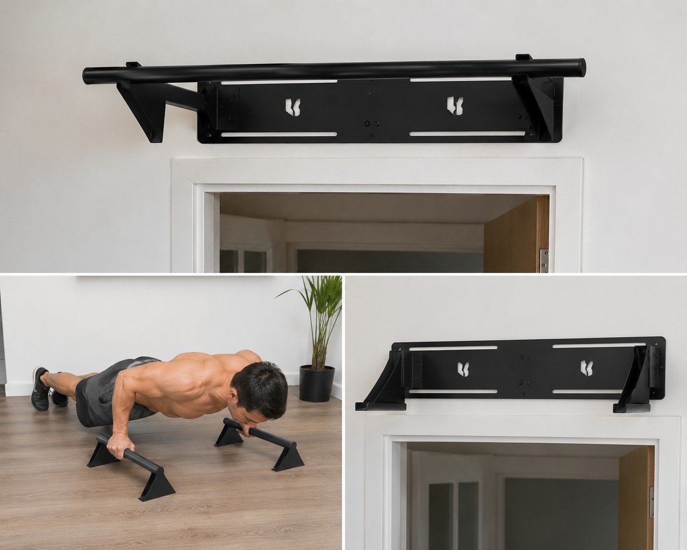 Wandoptrekstang / Pull-up bar met afneembare hendels, Ophalen, Zo goed als nieuw, Rug, Oprekstang