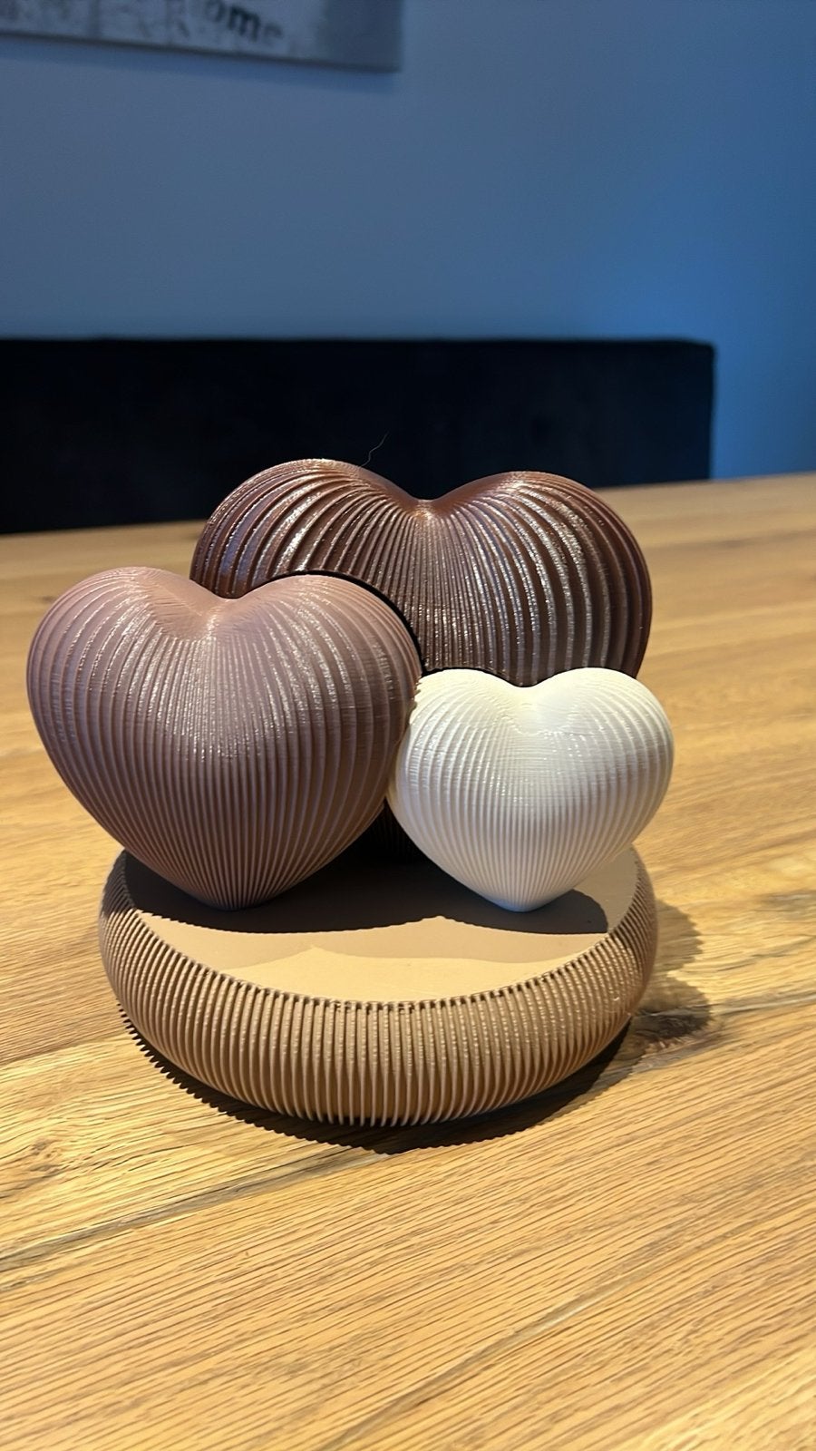 Decoratieve 3D geprinte harten, Meerkleurig, Kunststof, Ophalen of Verzenden, Zo goed als nieuw