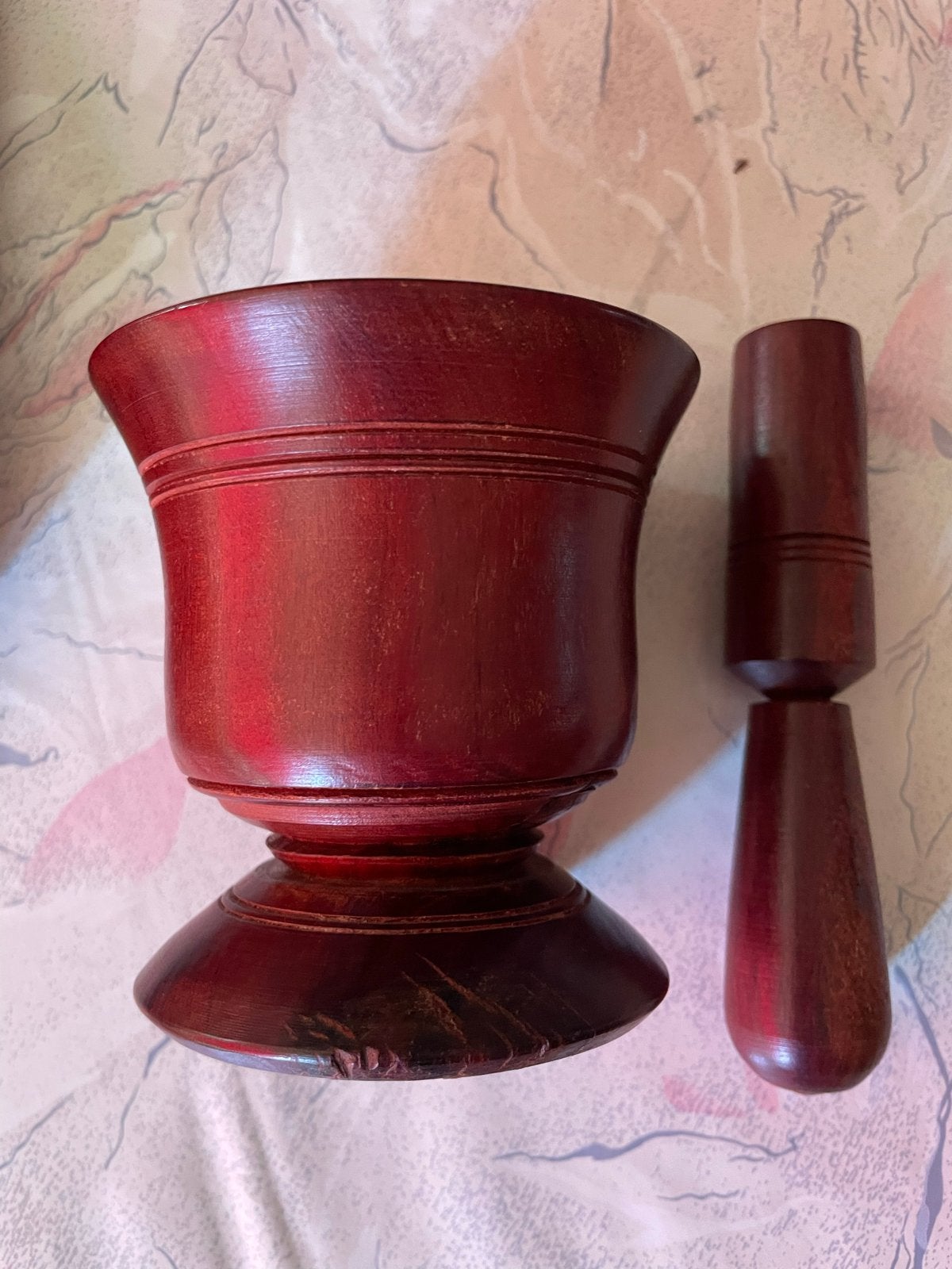 Houten vijzel met stamper - Vintage, Ophalen of Verzenden