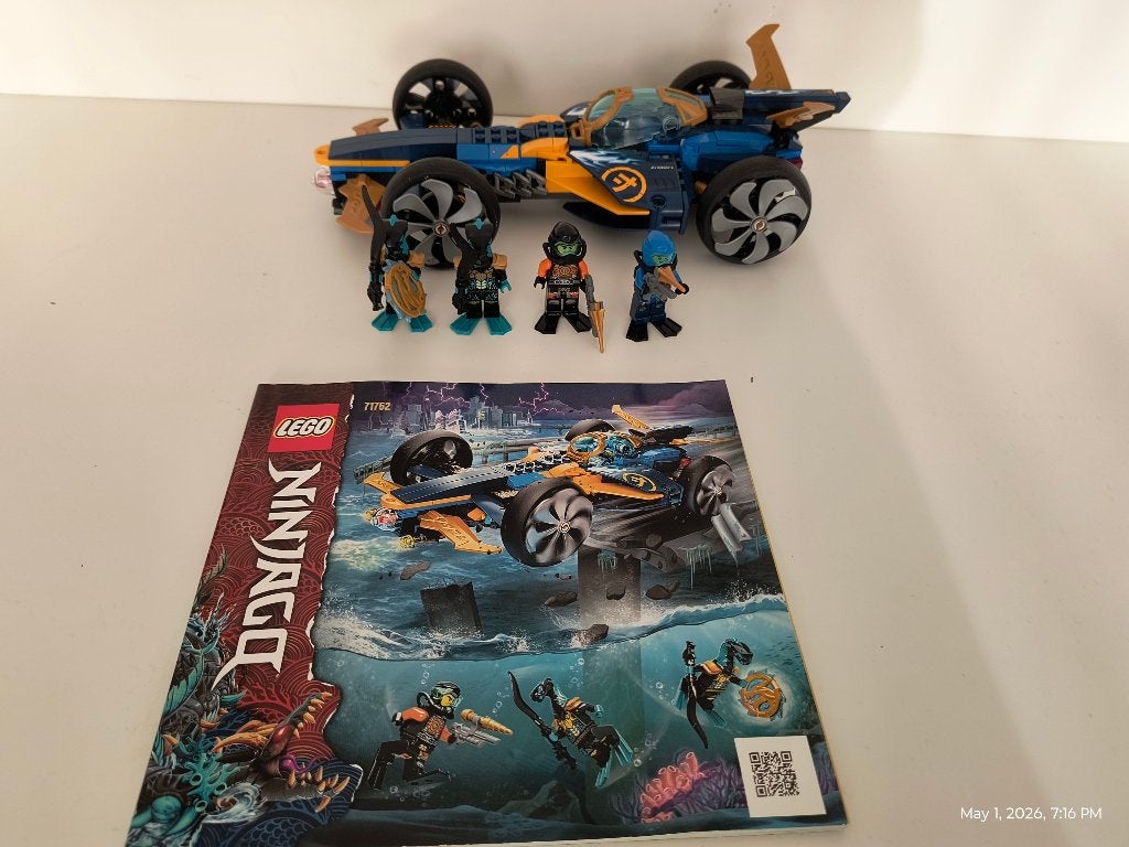 LEGO Ninjago 71752 Ninja Sub Speeder compleet set met boekje, Lego, Ophalen of Verzenden, Zo goed als nieuw, Compleet