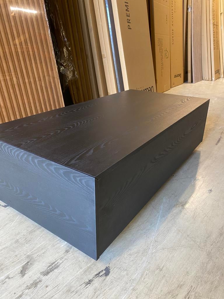Salontafel met opbergruimte - 120x60cm zwart, Huis en Inrichting, Tafels | Salontafels, 100 tot 150 cm, Ophalen of Verzenden, Zo goed als nieuw