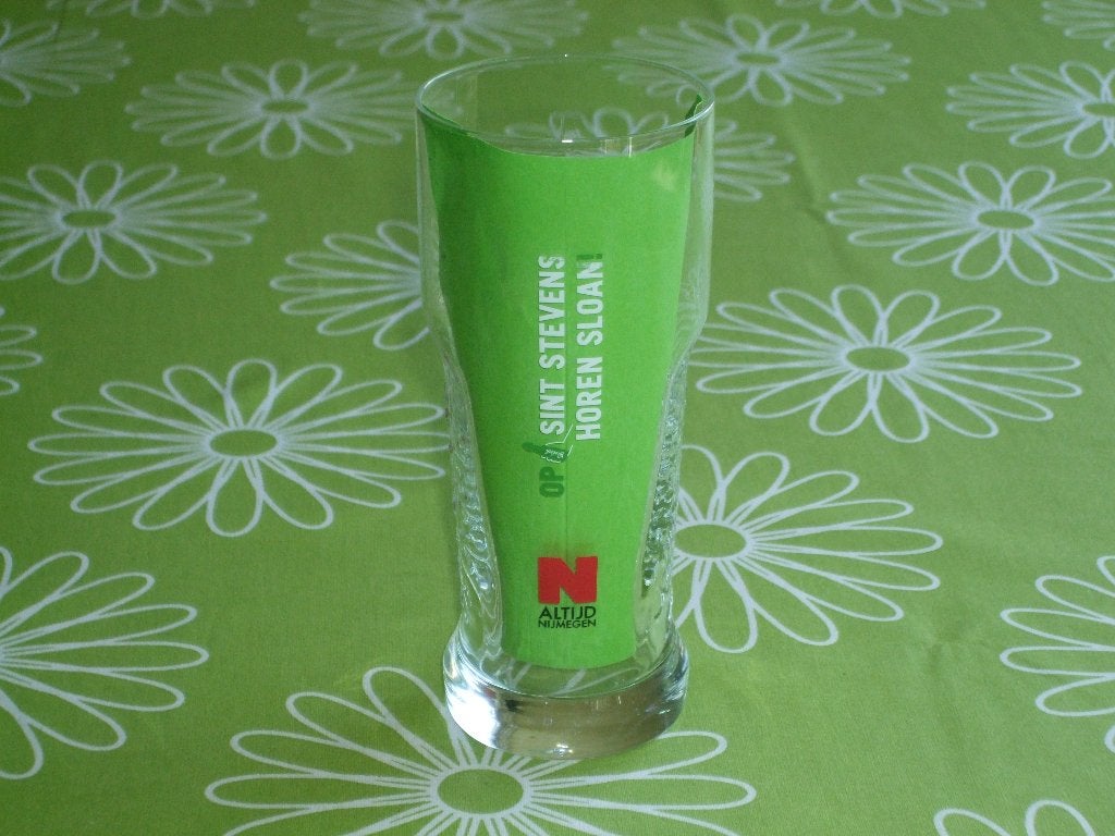 Grolsch glas Altijd Nijmegen - Sint Stevens horen sloan, Verzamelen, Ophalen of Verzenden, Zo goed als nieuw, Glas of Glazen, Grolsch