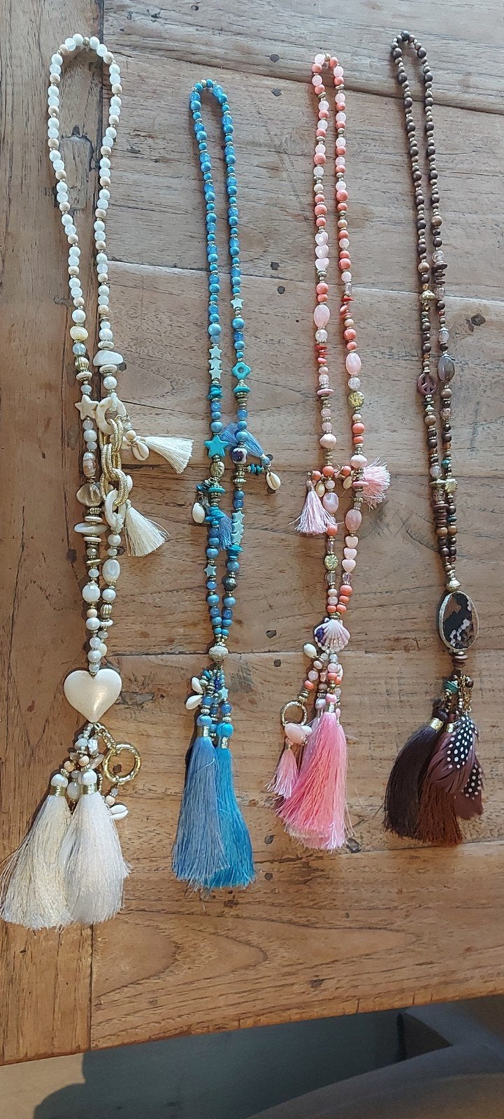 Prachtige ibiza ketting 4 x, Sieraden, Tassen en Uiterlijk, Ophalen of Verzenden, Nieuw, Kunststof