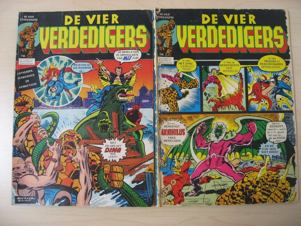 De Vier Verdedigers. Nr 5 en 7., Eén stripboek, Ophalen of Verzenden, Gelezen
