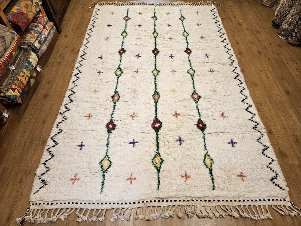 Handgeknoopt oosters tapijt berber Beni Mrirt 314x200, Info@SlatsAntiek.nl, Vof Slats Antiek, Crème, Ophalen of Verzenden