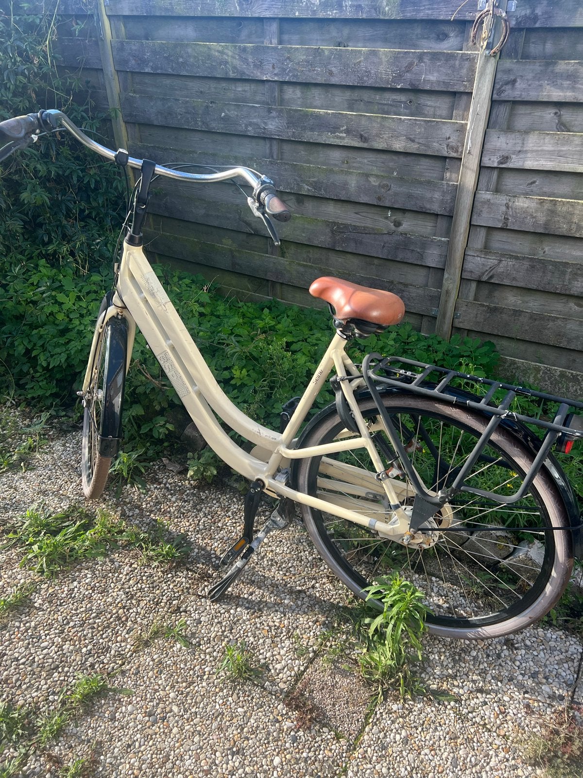 Damesfiets met lage instap en bagagedrager, Velgrem, Ophalen, Overige merken, 53 tot 56 cm