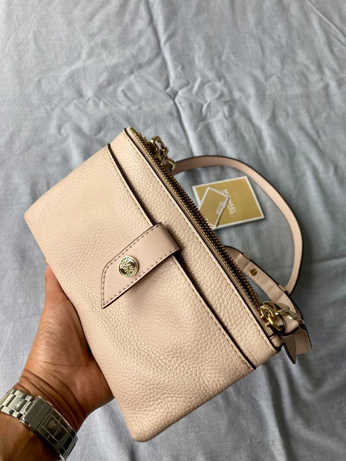 New Michael Kors Shoulder Bag in Soft Pale Rose Leather, Ophalen of Verzenden, Nieuw, Roze, Schoudertasje