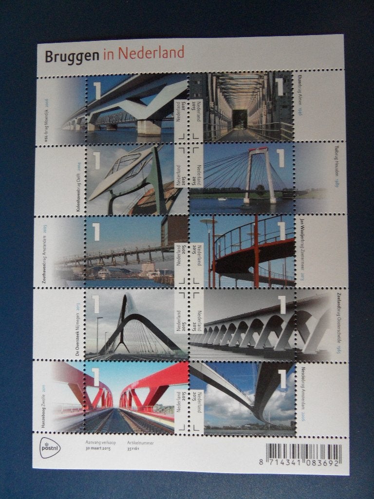 Postzegelvel Bruggen in Nederland *** met korting ***, Verzenden, Postfris