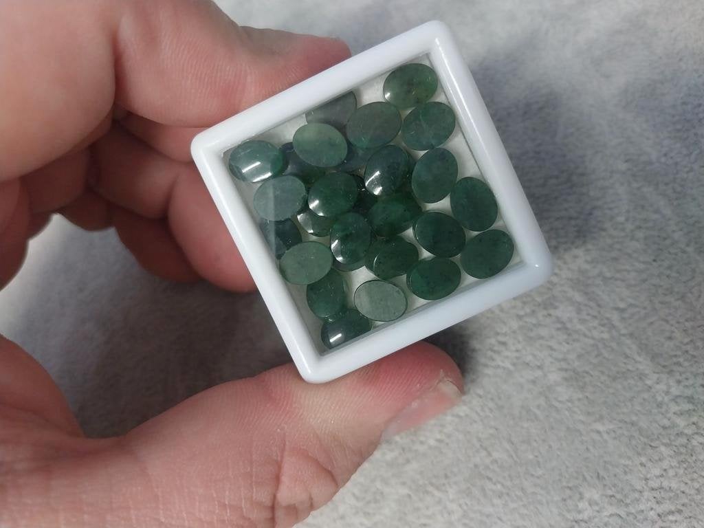 Mix lot met geslepen jade ovaal, Ophalen of Verzenden