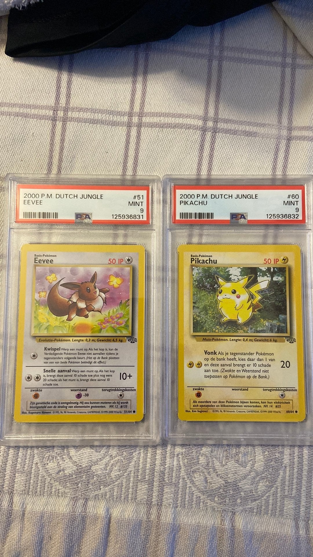 Pikachu&Eevee 2000 dutch jungle PSA 9, Ophalen, Zo goed als nieuw