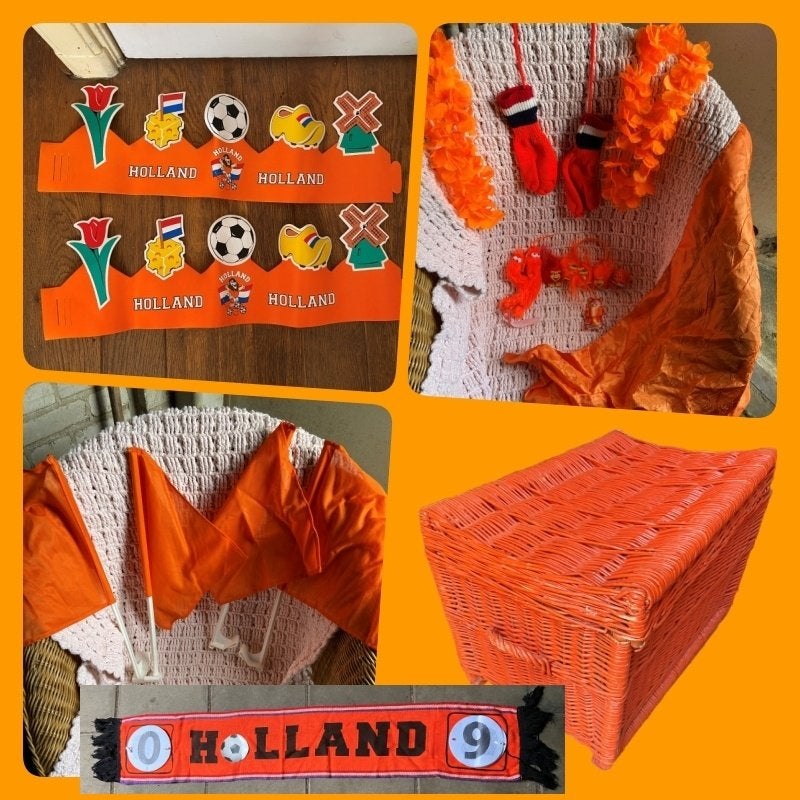 Oranje spullen, voetbal, (vlag, sjaal, tafelkleed, etc), Ophalen of Verzenden, Versiering, Oranje of Koningsdag