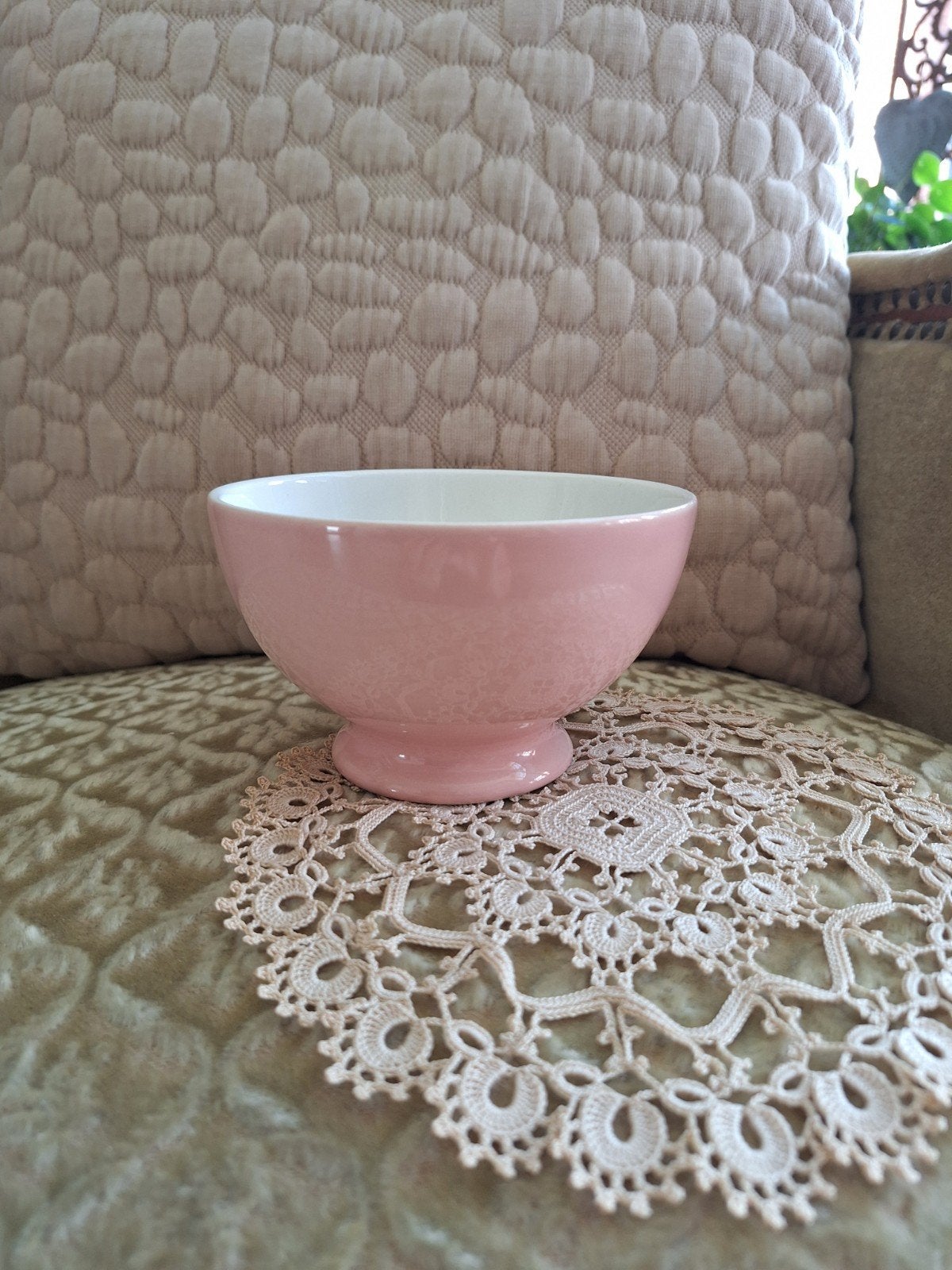 Brocante Roze Spoelkom van Boch ** Mimosa **, Ophalen of Verzenden