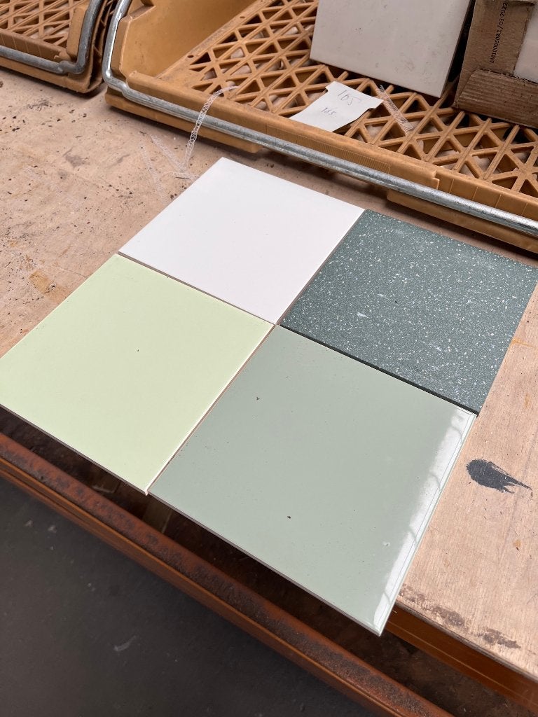 MOSA 15 x 15 wandtegels wit en groen, Ophalen, Nieuw, Minder dan 20 cm, Minder dan 20 cm