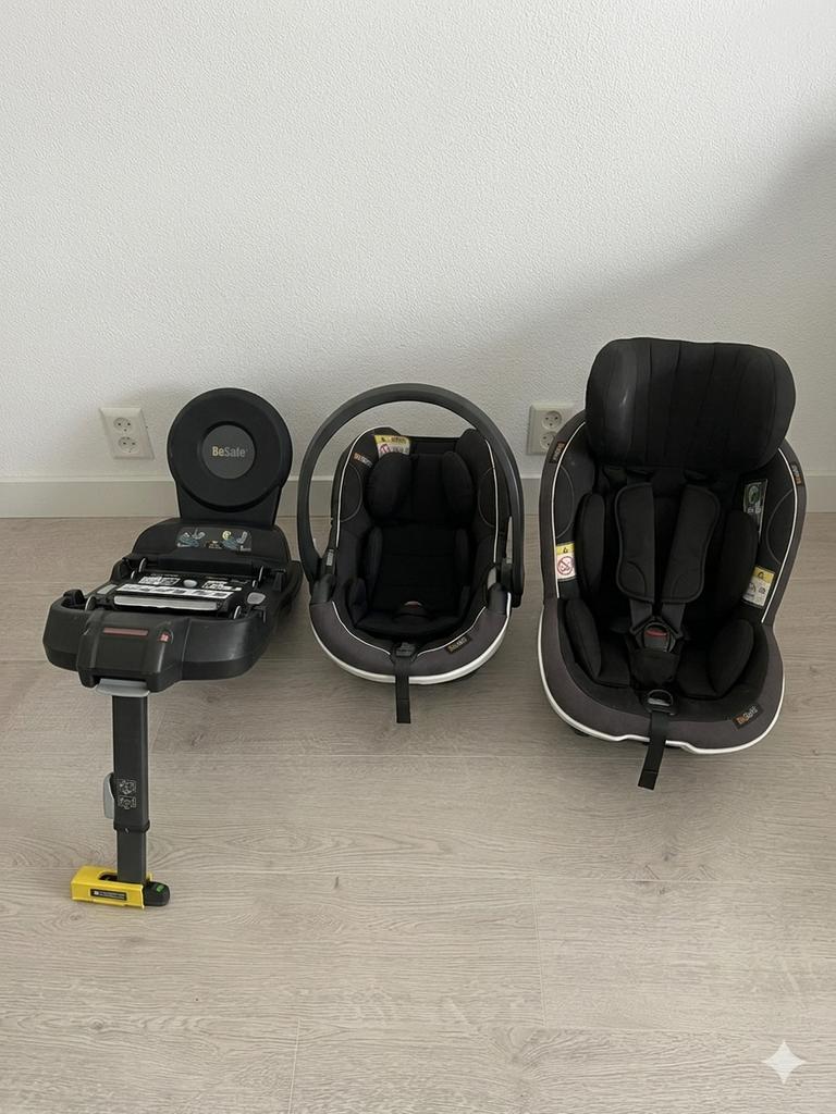BeSafe iZi Modular – 3-in-1 i-Size Autozit Set (ISOFIX), Verstelbare rugleuning, Gebruikt, 0 t/m 18 kg, Isofix