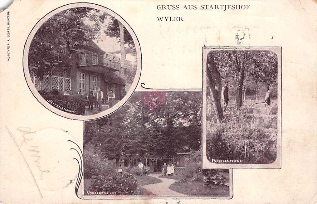 Beek - Ubbergen Wyler Gruss aus Startjeshof 1902 Nijmegen, Ophalen of Verzenden, Voor 1920, Gelopen, Gelderland