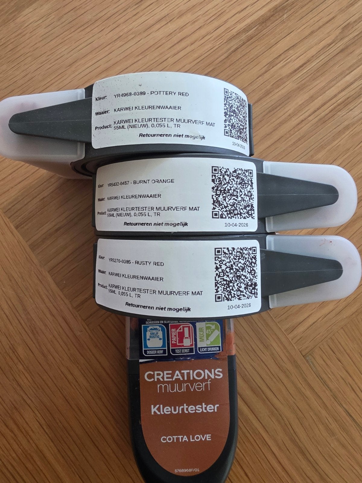 Terra verf testers - GRATIS, Ophalen, Wit