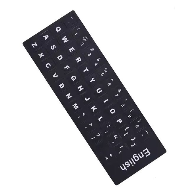 Keyboard Stickers Zwart QWERTY (1 vel), Ophalen of Verzenden, Qwerty, Nieuw, EAF Netherlands