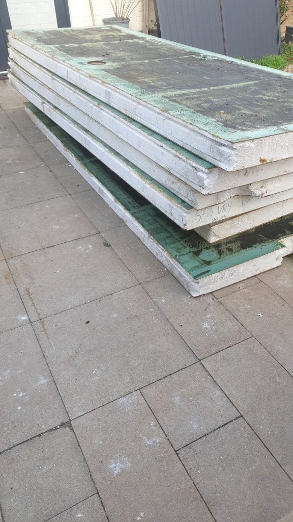 Dakplaten met PU-schuim – 12 cm dik, Overige materialen, 12 cm of meer, Zo goed als nieuw, 15 m² of meer