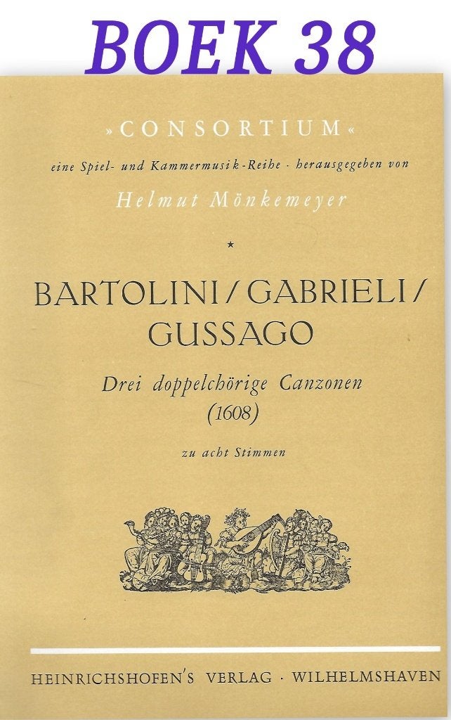Bladmuziek boek38 Drei doppelchörige Canzonen, Ophalen of Verzenden, Zo goed als nieuw, Artiest of Componist, Populair